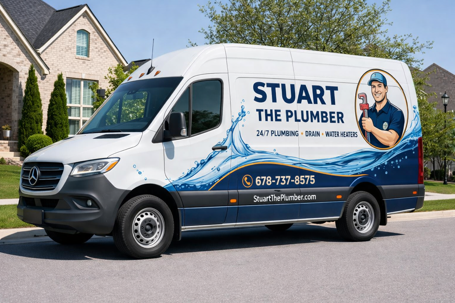 Stuart The Plumber service van serving Braselton and North Georgia